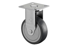 Vast wiel d.75 h103 50kg gummi grijs