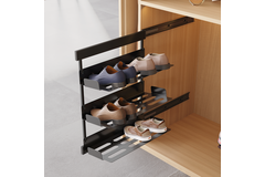 Chic line uittrekbaar schoenrek antraciet h.1200 r