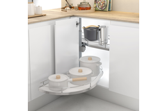 MC Line Dolphin 45cm links chroom/wit met dubbel dempingsysteem