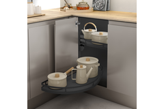 MC Line Dolphin flat 60cm rechts antraciet met dubbel dempingsysteem