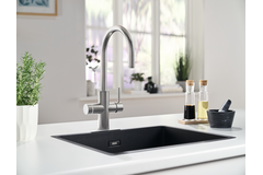 Mythos Water Hub 5 in 1 - Zwenkbare kraan / Zijhendel / RVS