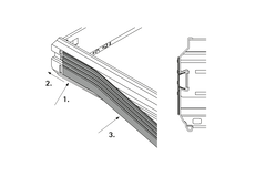 Afdekprofiel, Aluminiumkleurig, 1136 mm