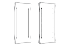 Hawa deurrechttrekker h2240-2850 mm zwart (2 st)
