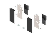 Fronthouders L+R binnenlade K carbon zwart