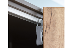 WingLine L, Loopdeelset met geleiding onderaan, met automatische sluiting, 12 kg, zwart, links
