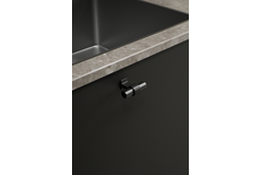Knop bond 50x38,5 mat zwart/gunmetal