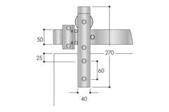 Casa schuifdeurset staal zwart 100kg l.2100mm voor deurbladbreedte 910-1000mm