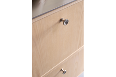 Knop chateau ø30x30 zamak RVS-look