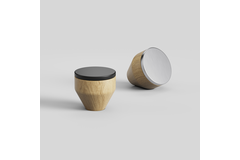 Knop MELURA ø30 h28 eik + zwart