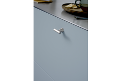 Knop Delta ø23,5x44x36 zamak RVS-look