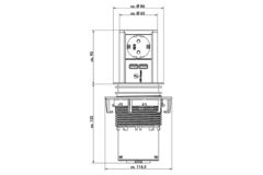 Elevator 2 zwart mat b-f 2 stopcontacten