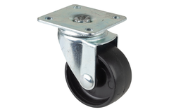 Zwenkwieltje d40 h53mm 30kg zwart kunststof