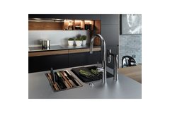 Vital - Filtersysteem met vaste uitloop / Chroom-Gun metal