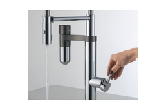 Vital - Filtersysteem met beweegbare uitloop / Chroom-Gun metal