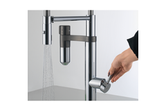 Vital - Filtersysteem met beweegbare uitloop / Chroom-Gun metal
