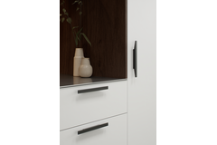 Greep facet ba96 l220 alu mat zwart