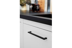 Greep flat ba192 l206 zamak mat zwart