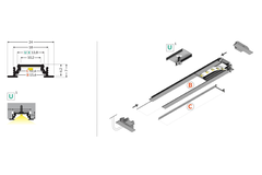Led profiel groove10 c/u 3000 zwart geanodiseerd