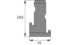 Adapter voor beslagafdekking,  mat wit