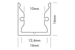 S line led profiel standaard wit 2000mm