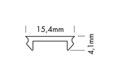 S line cover vlak opaal 2000mm