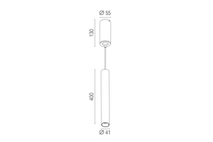 Linea pendel led wit 7W 230V 3000K 550lm