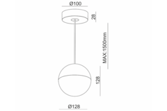 Mime-S pendel led zwart 11W 230V 2700K 900lm