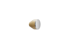 Knop MELURA ø30 h28 eik + gepolijst rvs