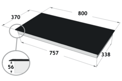 Novy inductie Comfort 78 cm 3 zones intouch