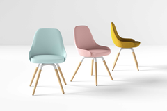 Nuba L zetel donker hout/zwart/mystic grijs