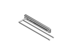 Handdoekdrager 2-armig chroom - 325mm