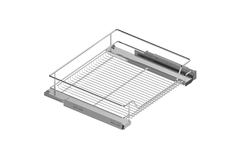MC Line uittrekmand 50cm chroom+hettich quadro ss +hettich quadro ss 30kg+afstandhouders