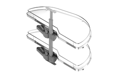 MC Line Dolphin 45cm links chroom/wit met dubbel dempingsysteem