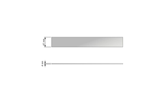 Chic line front/rugset  glas l. 770  h.61  d.4mm