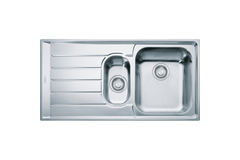 Neptune - Inbouwspoeltafel / 1000 x 510 mm / 1+1/2 bak / Glad / Druipblad links