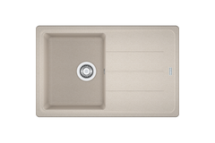 Basis - Inbouwspoeltafel / 780 x 500 mm / 1 bak / Koffie Room / Omkeerbaar