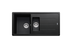 Basis - Inbouwspoeltafel / 970 x 500 mm / 1 bak / Onyx / Omkeerbaar