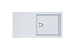 Maris - Inbouwspoeltafel / 970 x 500 mm / 1 bak / Metaal wit / Omkeerbaar