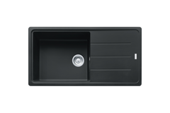 BASIS - Inbouwspoeltafel / 970 x 500mm / Manuele Lediging / Onyx