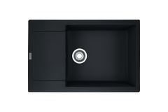 MARIS - Inbouwspoeltafel / 780 x 500mm / Manuele Lediging / Zwart Mat