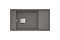 Fresno - Inbouwspoeltafel / 877 x 495 mm / 1 bak / Steengrijs / Omkeerbaar