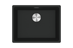 Maris - Onderbouwspoeltafel / 553 x 433 mm / 1 bak / Zwart Mat