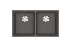 Maris - Onderbouwspoeltafel / 753 x 433 mm / 2 bakken / Steengrijs