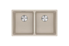 Maris - Onderbouwspoeltafel / 753 x 433 mm / 2 bakken / Koffieroom