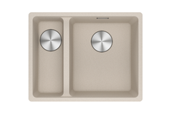 Maris - Onderbouwspoeltafel / 553 x 433 mm / 2 bakken / Grote bak rechts / Koffieroom