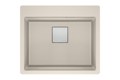 KUBUS 2.0 PRO - Inbouwspoelbak / 1 bak / 534 x 400 x 220 mm / Manuele lediging / Koffieroom + Set 3 accessoires