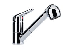 Novara - Eéngreepsmengkraan met sproeier / Top lever / Chroom