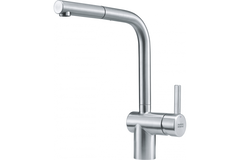 Atlas Neo - Eéngreepsmengkraan met uittrekbare uitloop / Side lever / RVS
