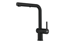 Active L - Eéngreepsmengkraan L met uittrekbare uitloop / Side lever / Zwart Mat