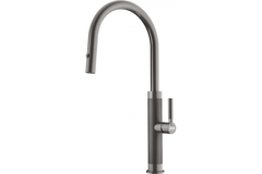 Mythos masterpiece - Eéngreepsmengkraan met uittrekbare uitloop / Side lever / Antraciet